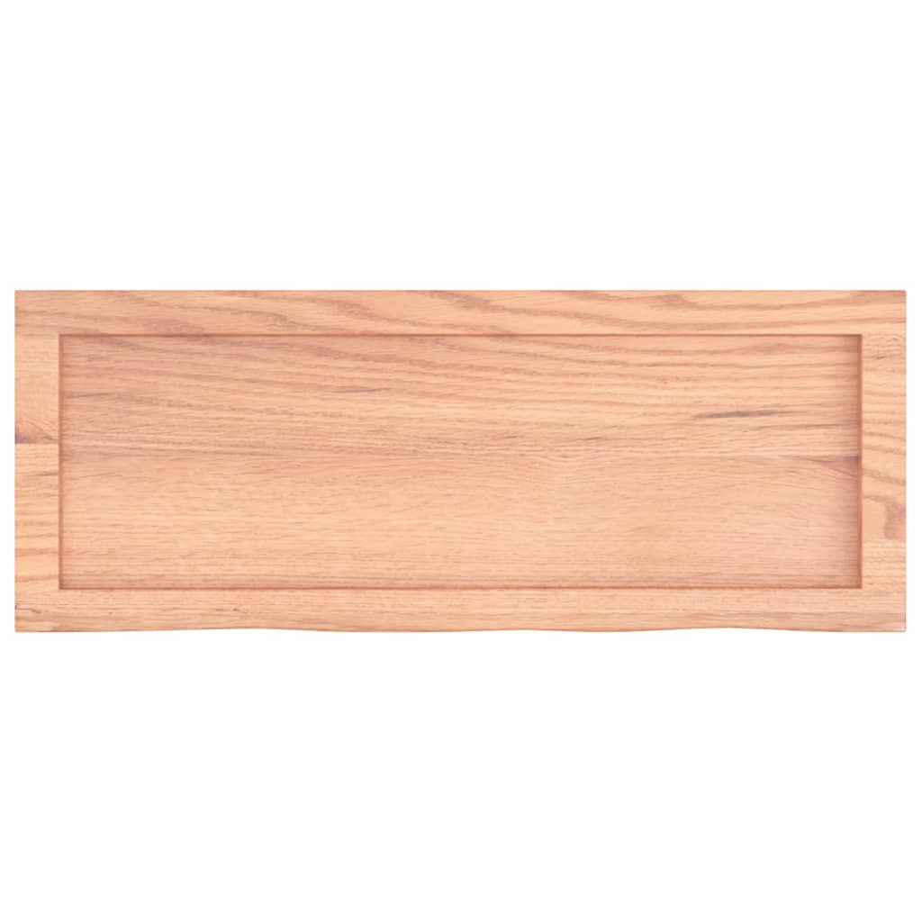 Bathroom Countertop Light Brown 80x30x(2-4) cm Treated Solid Wood