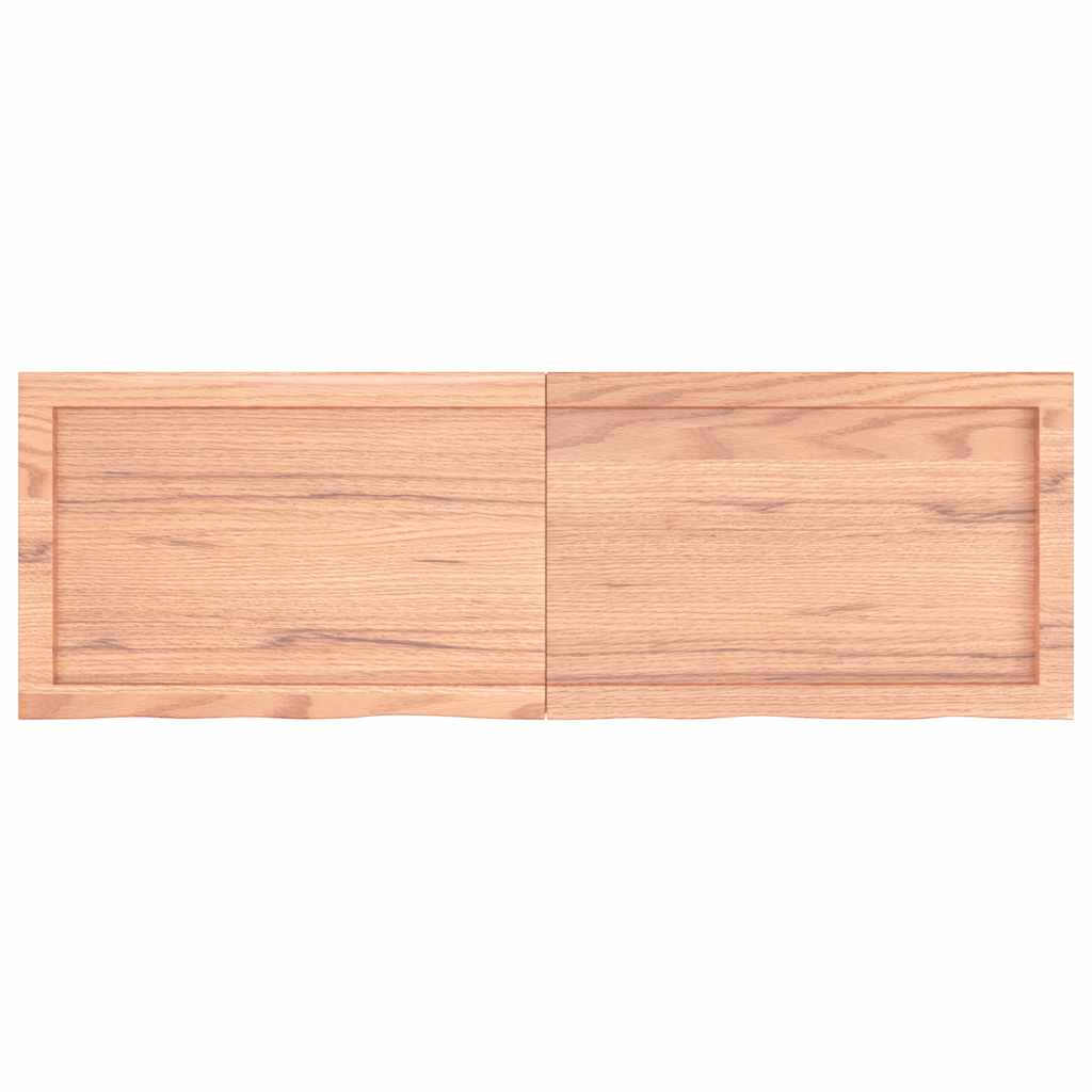 Bathroom Countertop Light Brown 120x40x(2-4)cm Treated Solid Wood
