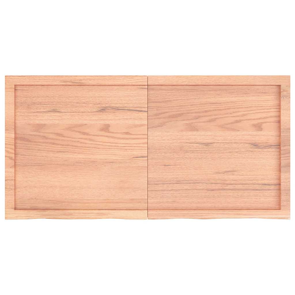 Bathroom Countertop Light Brown 120x60x(2-4)cm Treated Solid Wood