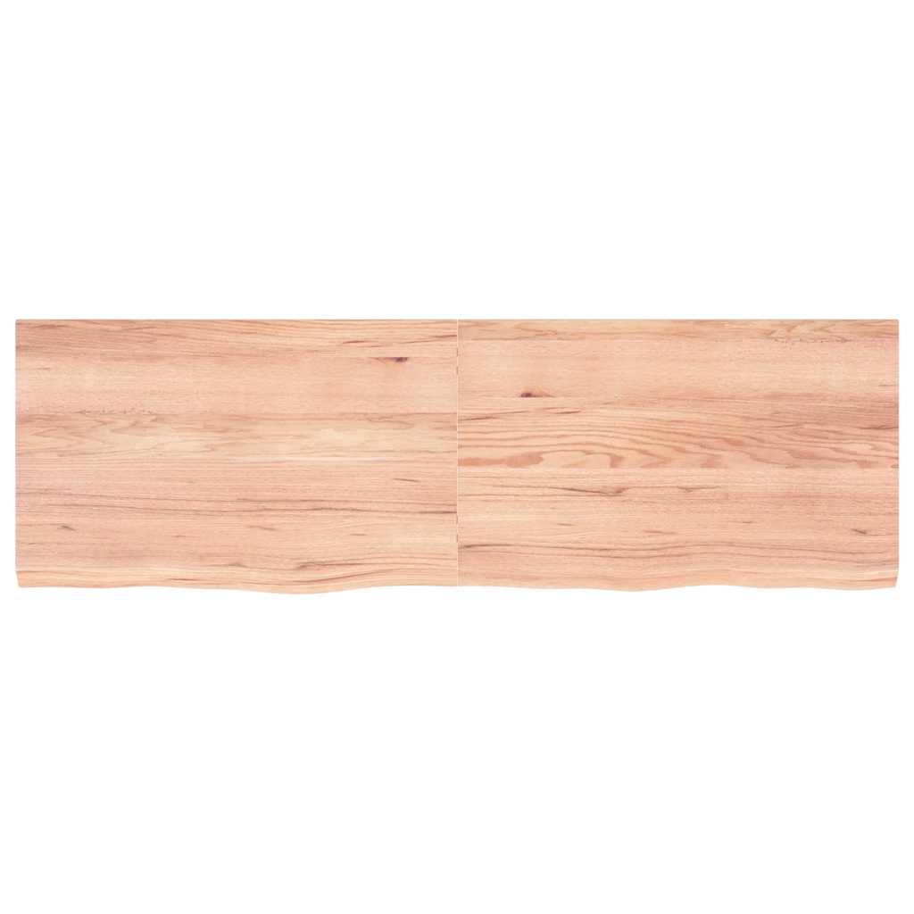 Bathroom Countertop Light Brown 160x50x(2-4)cm Treated Solid Wood