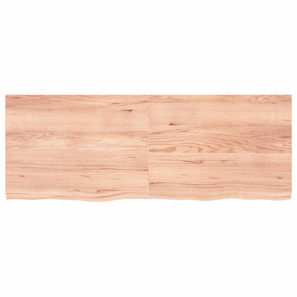Bathroom Countertop Light Brown 160x60x(2-4)cm Treated Solid Wood