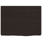 Bathroom Countertop Dark Brown 40x30x(2-4) cm Treated Solid Wood