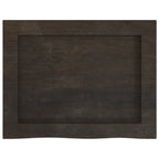 Bathroom Countertop Dark Brown 40x30x(2-4) cm Treated Solid Wood