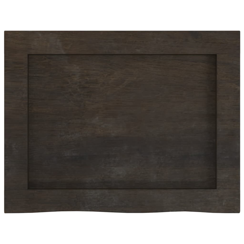 Bathroom Countertop Dark Brown 40x30x(2-4) cm Treated Solid Wood