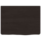 Bathroom Countertop Dark Brown 40x30x(2-6) cm Treated Solid Wood