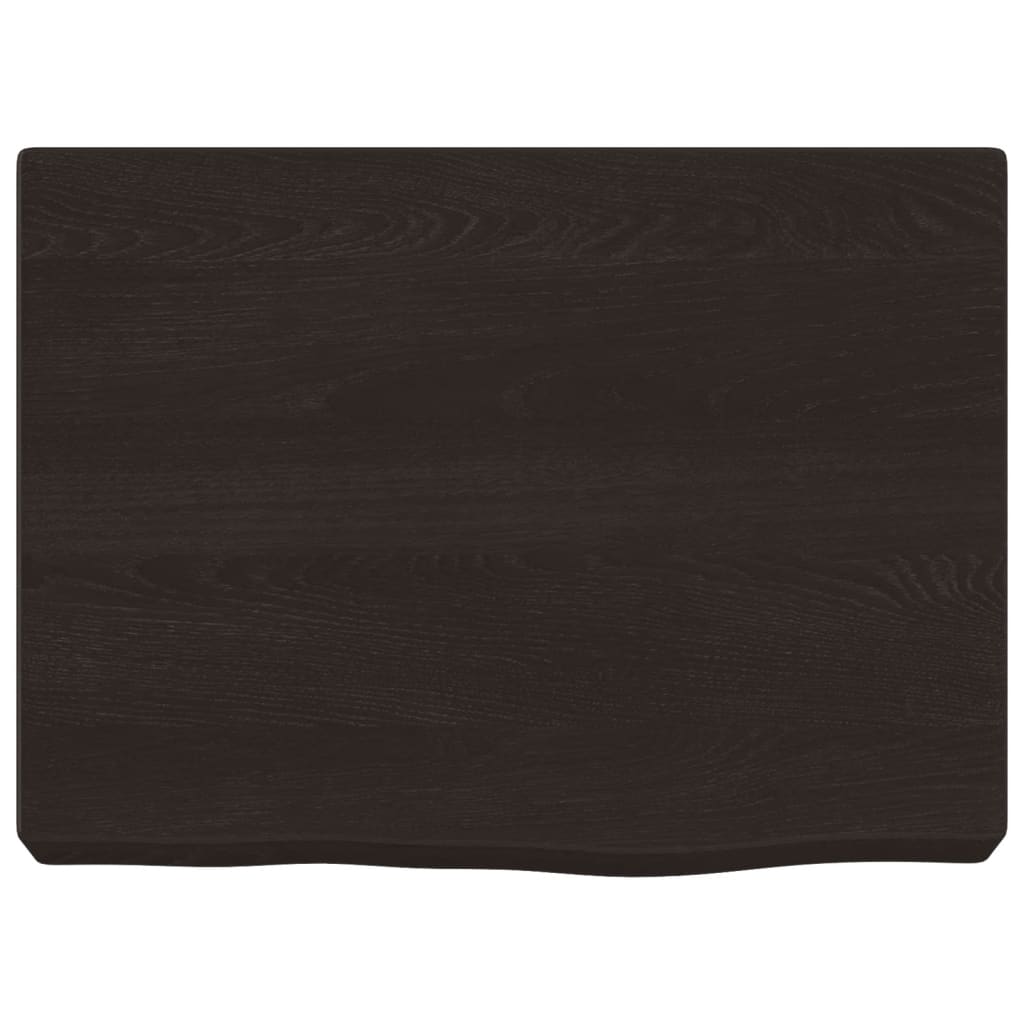 Bathroom Countertop Dark Brown 40x30x(2-6) cm Treated Solid Wood