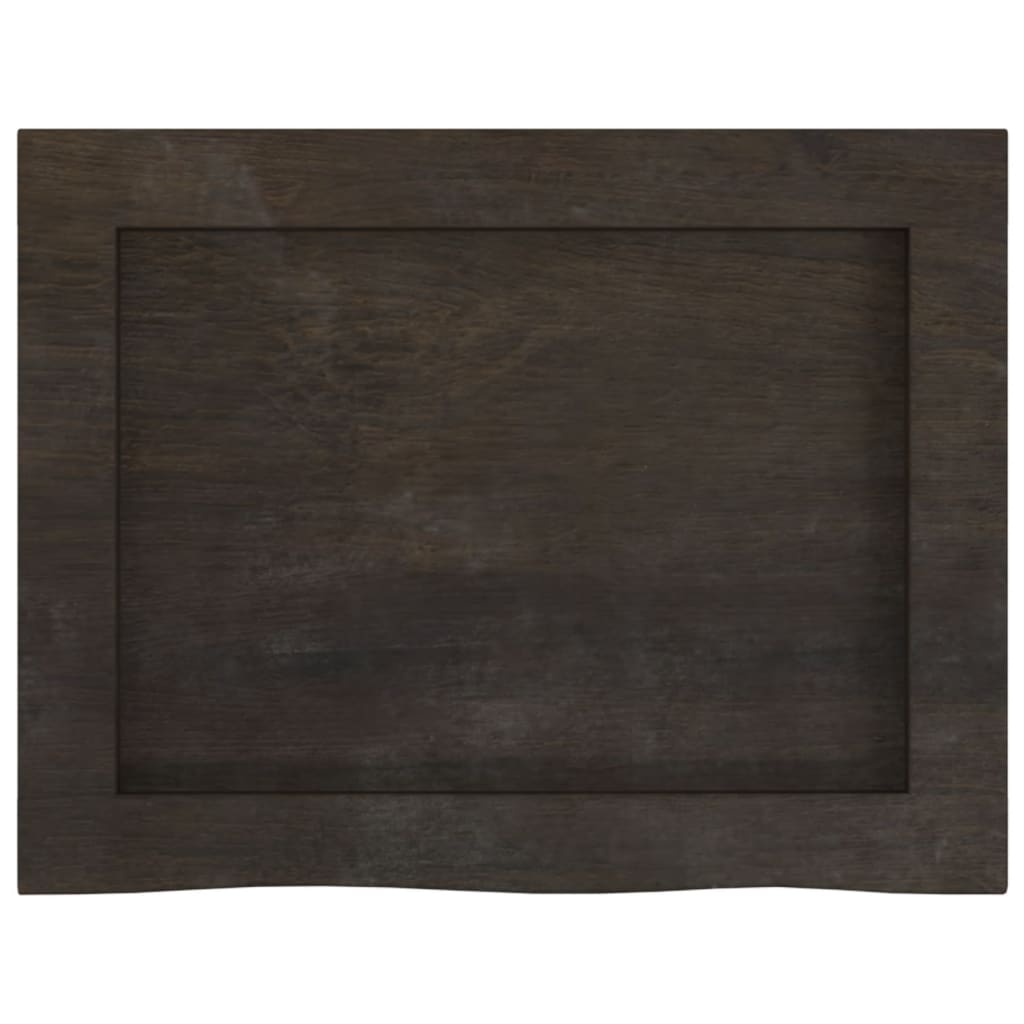Bathroom Countertop Dark Brown 40x30x(2-6) cm Treated Solid Wood