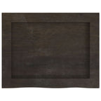 Bathroom Countertop Dark Brown 40x30x(2-6) cm Treated Solid Wood