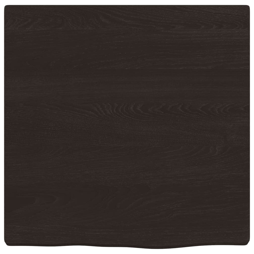 Bathroom Countertop Dark Brown 40x40x(2-4) cm Treated Solid Wood