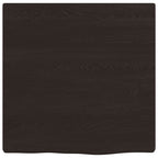 Bathroom Countertop Dark Brown 40x40x(2-4) cm Treated Solid Wood