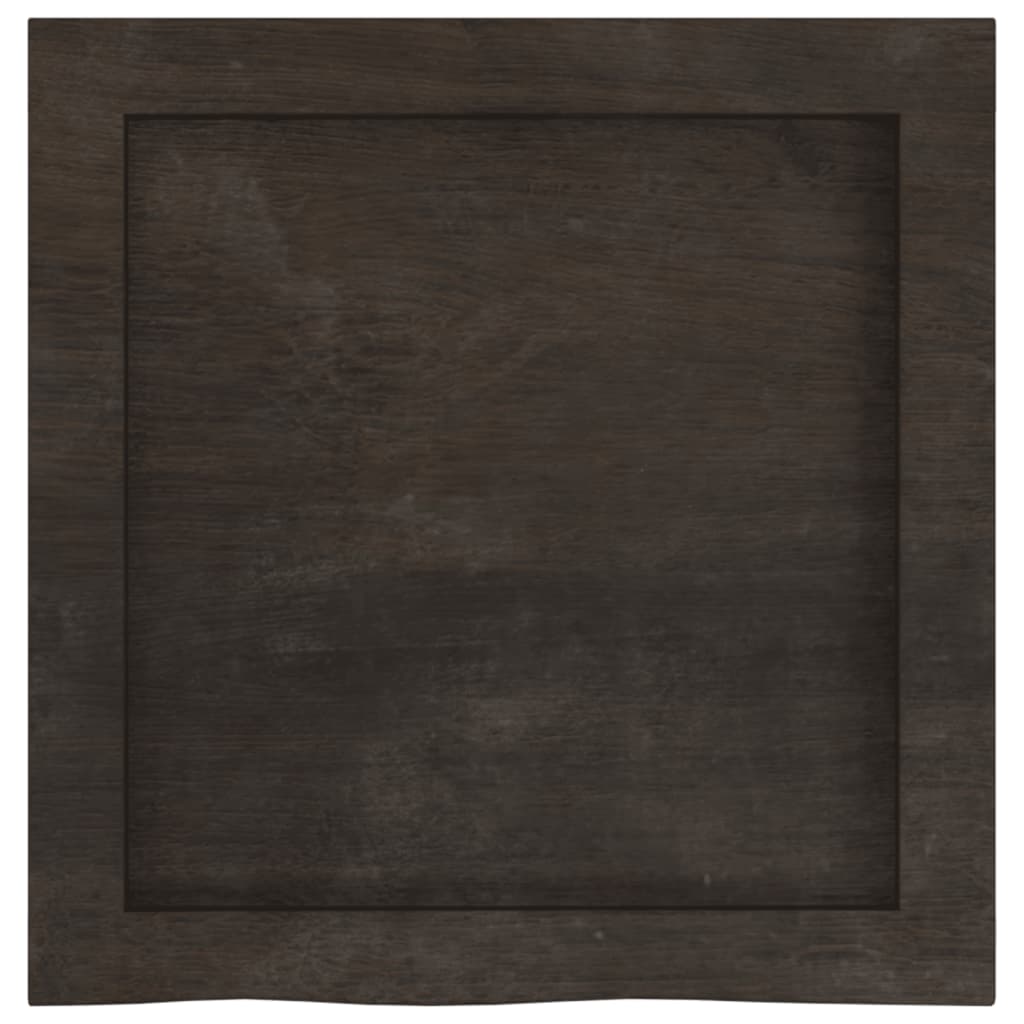 Bathroom Countertop Dark Brown 40x40x(2-4) cm Treated Solid Wood
