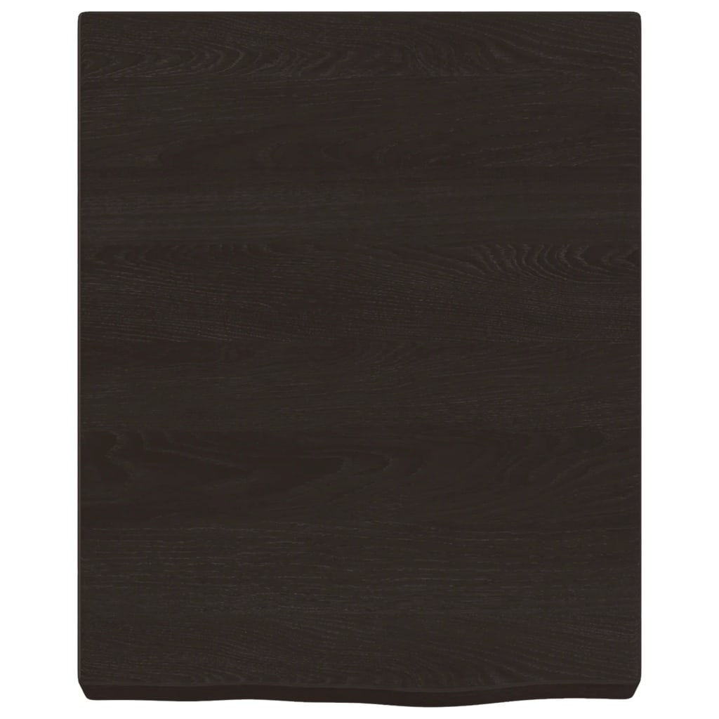 Bathroom Countertop Dark Brown 40x50x(2-6) cm Treated Solid Wood
