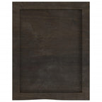 Bathroom Countertop Dark Brown 40x50x(2-6) cm Treated Solid Wood