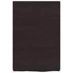 Bathroom Countertop Dark Brown 40x60x(2-6) cm Treated Solid Wood