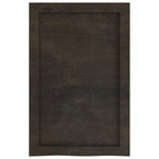 Bathroom Countertop Dark Brown 40x60x(2-6) cm Treated Solid Wood