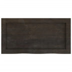 Bathroom Countertop Dark Brown 60x30x(2-4) cm Treated Solid Wood