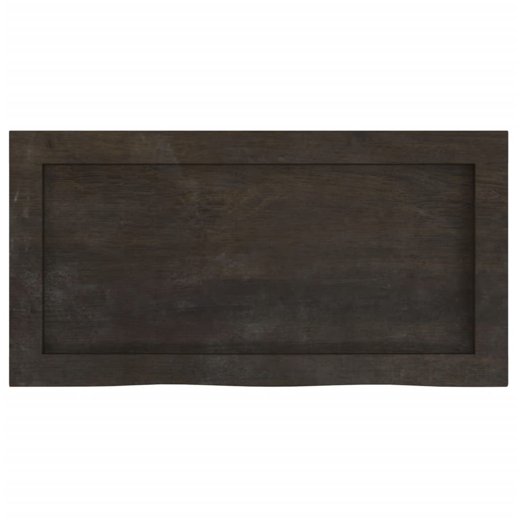 Bathroom Countertop Dark Brown 60x30x(2-4) cm Treated Solid Wood