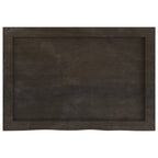 Bathroom Countertop Dark Brown 60x40x(2-4) cm Treated Solid Wood