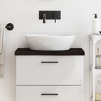 Bathroom Countertop Dark Brown 60x40x(2-4) cm Treated Solid Wood