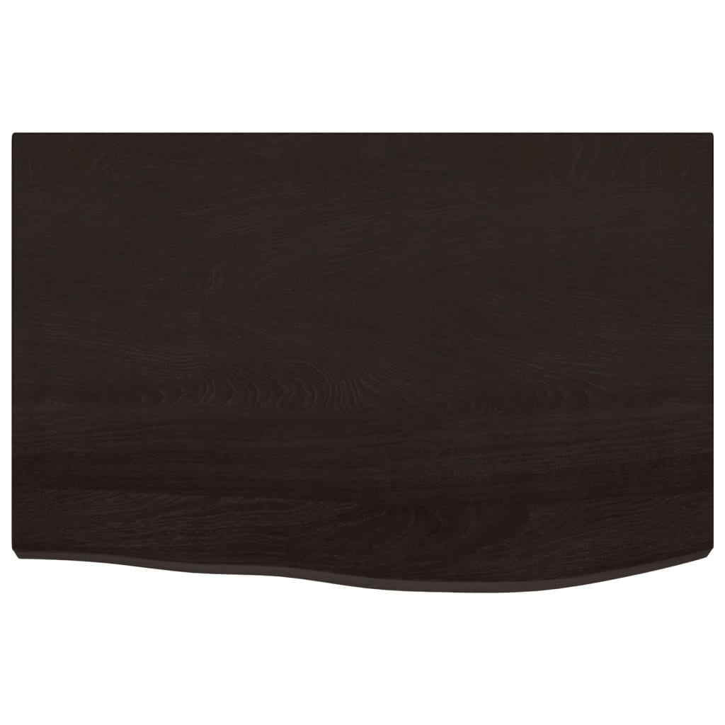 Bathroom Countertop Dark Brown 60x40x(2-6) cm Treated Solid Wood