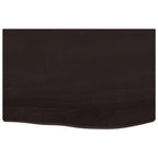 Bathroom Countertop Dark Brown 60x40x(2-6) cm Treated Solid Wood