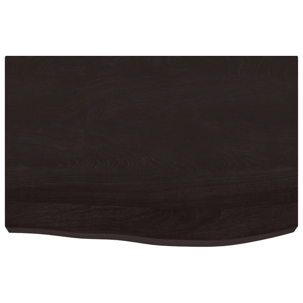 Bathroom Countertop Dark Brown 60x50x(2-4) cm Treated Solid Wood