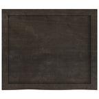 Bathroom Countertop Dark Brown 60x50x(2-4) cm Treated Solid Wood