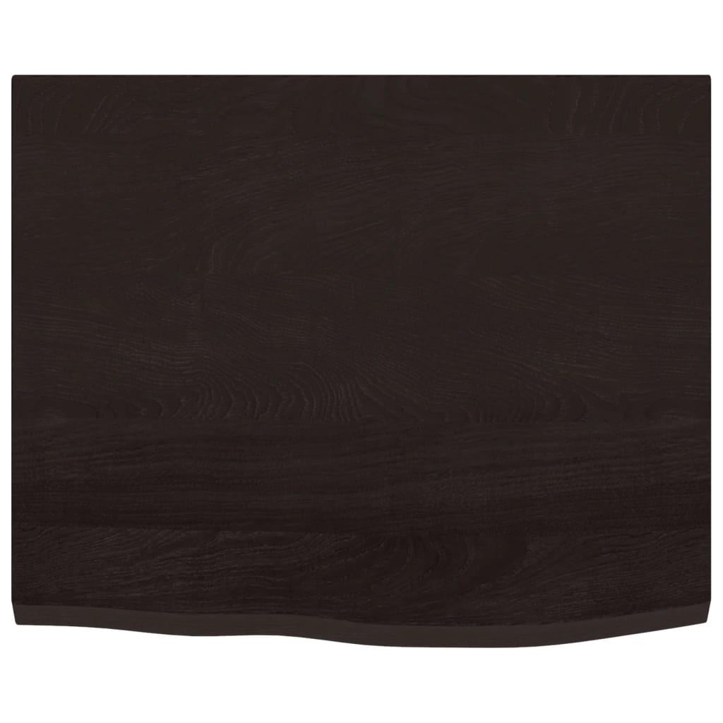 Bathroom Countertop Dark Brown 60x50x(2-6) cm Treated Solid Wood