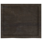Bathroom Countertop Dark Brown 60x50x(2-6) cm Treated Solid Wood