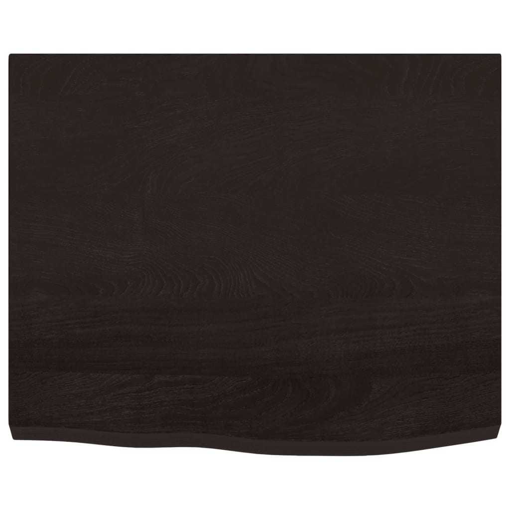 Bathroom Countertop Dark Brown 60x60x(2-4) cm Treated Solid Wood