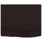 Bathroom Countertop Dark Brown 60x60x(2-4) cm Treated Solid Wood