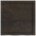 Bathroom Countertop Dark Brown 60x60x(2-4) cm Treated Solid Wood