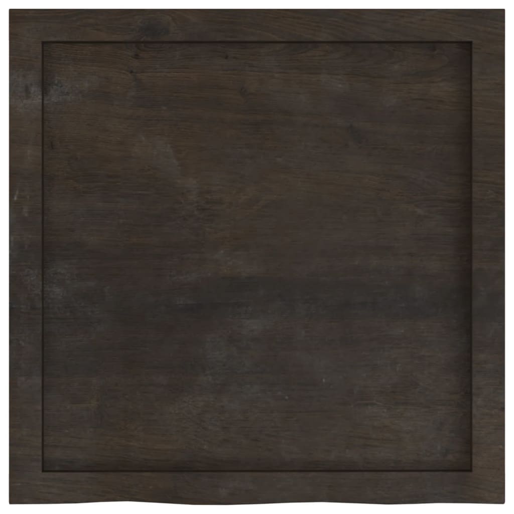 Bathroom Countertop Dark Brown 60x60x(2-4) cm Treated Solid Wood