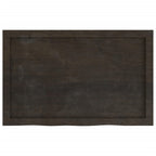 Bathroom Countertop Dark Brown 80x50x(2-6) cm Treated Solid Wood