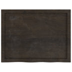 Bathroom Countertop Dark Brown 80x60x(2-4) cm Treated Solid Wood