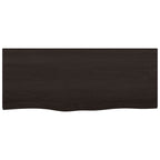 Bathroom Countertop Dark Brown 100x40x(2-4) cm Treated Solid Wood