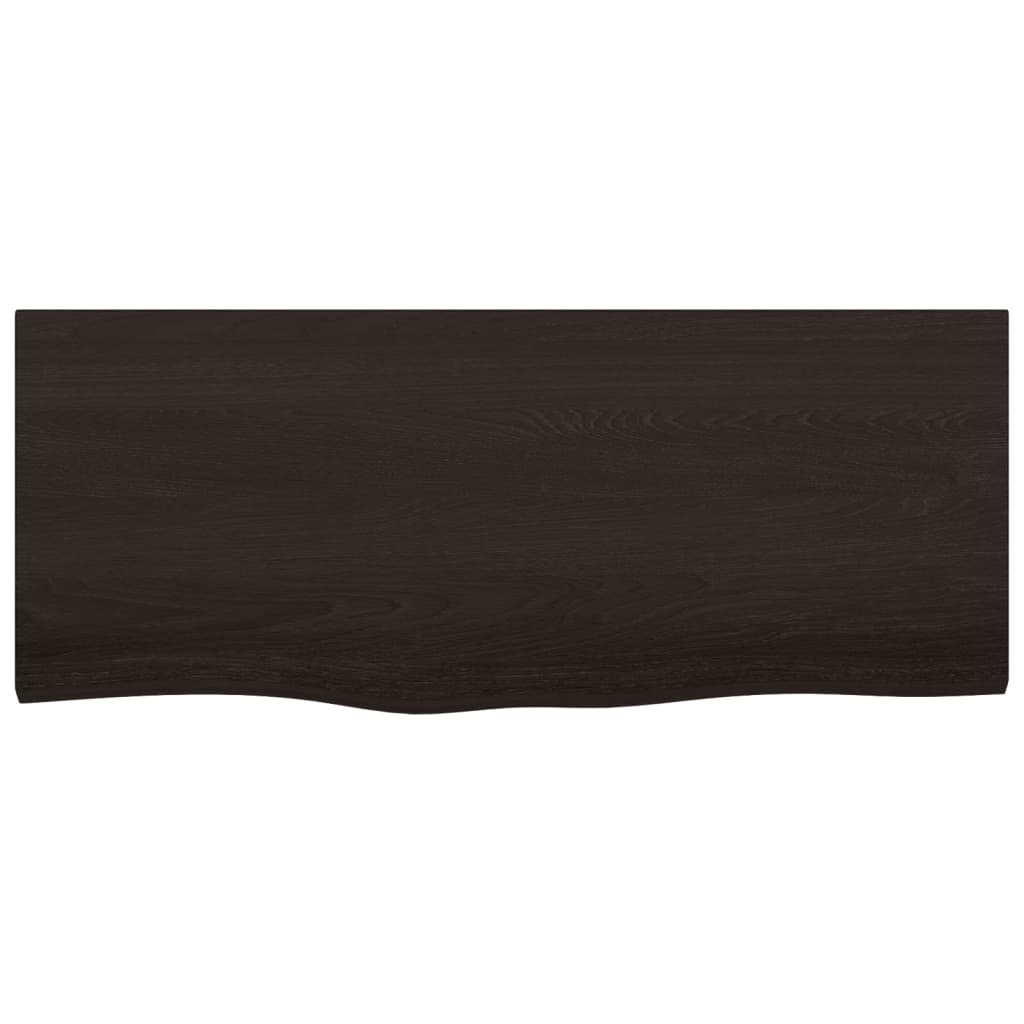 Bathroom Countertop Dark Brown 100x40x(2-4) cm Treated Solid Wood