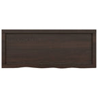 Bathroom Countertop Dark Brown 100x40x(2-4) cm Treated Solid Wood