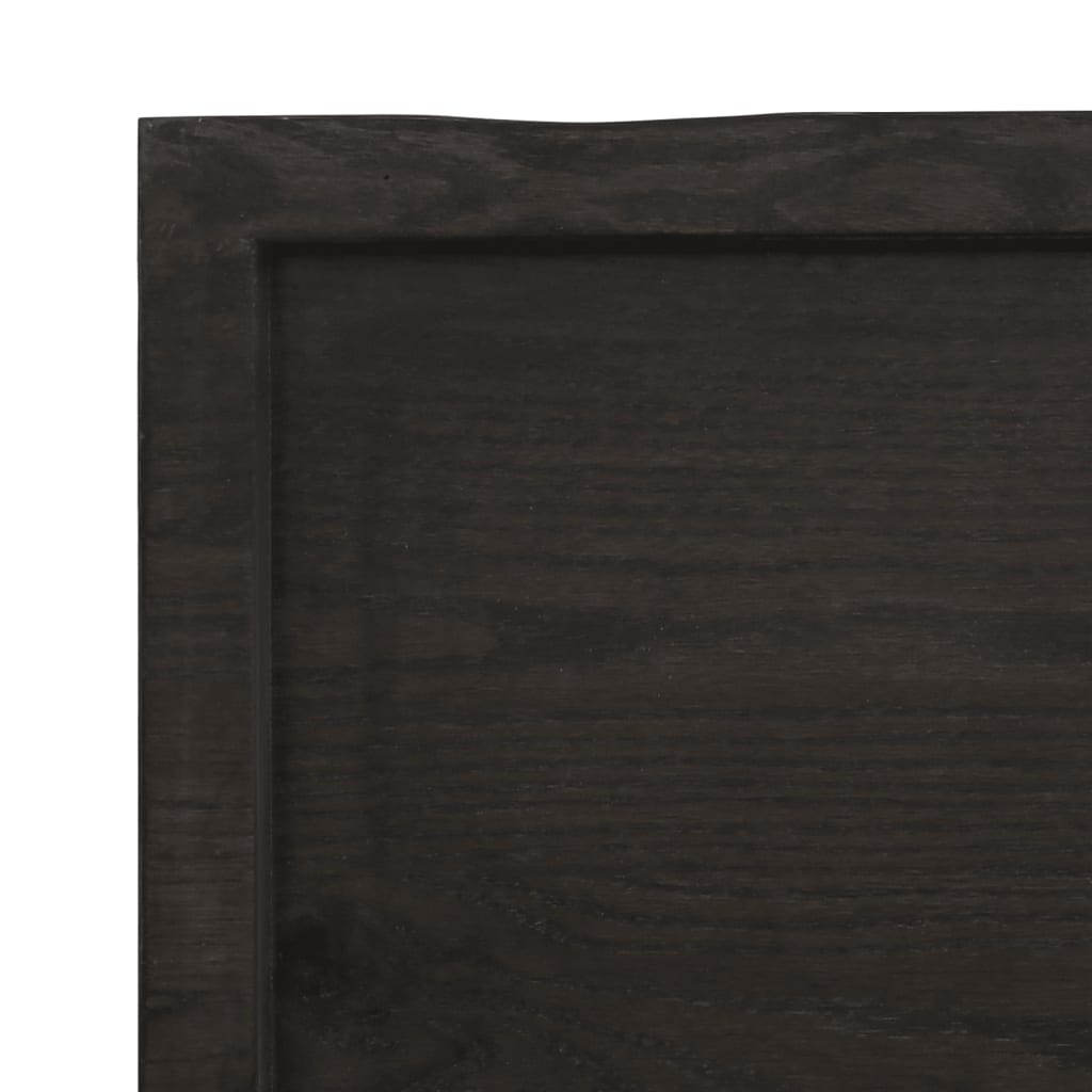 Bathroom Countertop Dark Brown 100x40x(2-4) cm Treated Solid Wood