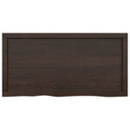 Bathroom Countertop Dark Brown 100x50x(2-4) cm Treated Solid Wood