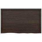 Bathroom Countertop Dark Brown 100x60x(2-4) cm Treated Solid Wood
