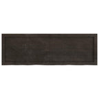Bathroom Countertop Dark Brown 120x40x(2-4) cm Treated Solid Wood