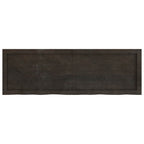 Bathroom Countertop Dark Brown 120x40x(2-6) cm Treated Solid Wood
