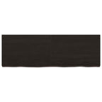 Bathroom Countertop Dark Brown 120x40x(2-6) cm Treated Solid Wood