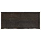 Bathroom Countertop Dark Brown 120x50x(2-6) cm Treated Solid Wood