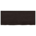 Bathroom Countertop Dark Brown 120x50x(2-6) cm Treated Solid Wood