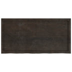 Bathroom Countertop Dark Brown 120x60x(2-4) cm Treated Solid Wood