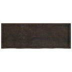 Bathroom Countertop Dark Brown 140x50x(2-4) cm Treated Solid Wood