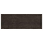 Bathroom Countertop Dark Brown 140x50x(2-6) cm Treated Solid Wood