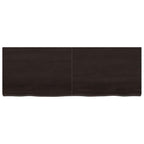 Bathroom Countertop Dark Brown 140x50x(2-6) cm Treated Solid Wood